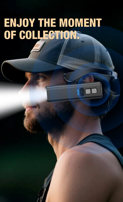 2025 Ear Clip Headlamp– Bright LED Headlight, Rechargeable Waterproof Head Flashlight for Fishing Hiking Running Cycling Outdoor Beauty World Shop