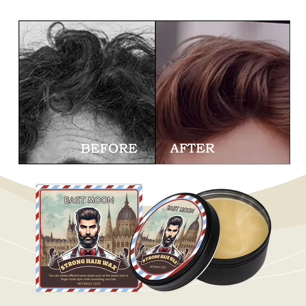 Long Lasting Stying Wax Fluffy Hair Pomade Wax Keep Hair Oil Edge Control Barbershop Tools Salon Hairdressing Mud Hair Styling Beauty World Shop