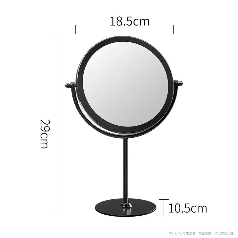 360 Degrees Rotate Iron Desktop Mirror Texture Ladies Makeup Mirror Creative Iron Mirror Strong Sense Of Style Beauty World Shop