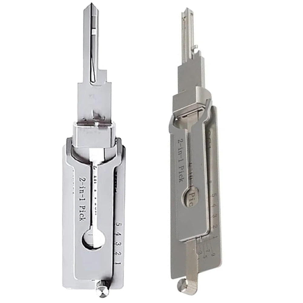 SS001 Stainless Steel Key Decoder 2 In 1 Precision Hook & Pick Set Lock Decoder O-ring Pickup Kit Maintenance Repair Hand Tools Beauty Fashion