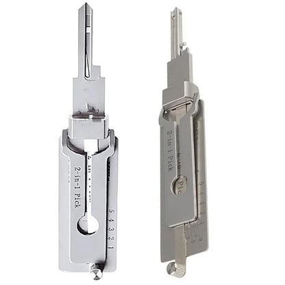 SS001 Stainless Steel Key Decoder 2 In 1 Precision Hook & Pick Set Lock Decoder O-ring Pickup Kit Maintenance Repair Hand Tools Beauty Fashion