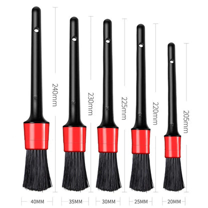 SEAMETAL 5pcs Car Detailing Brush Set Car Dashboard Air Conditioner Air Outlet Wheel Brushes for Car Interior Cleaning Tools Beauty World Shop