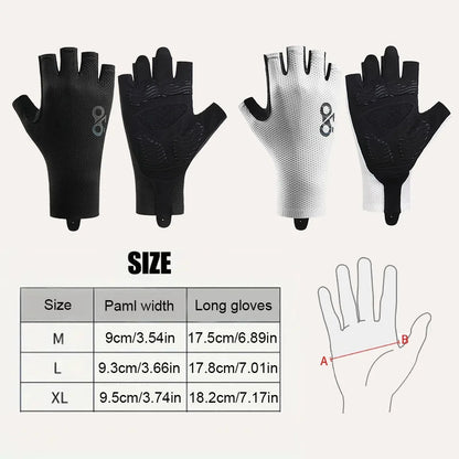 GETINFIT Riding Gloves Mesh Breathable Anti-slip Shock-absorbing Half-finger Gloves Outdoor Sports Fitness Mountaineering Riding Beauty World Shop