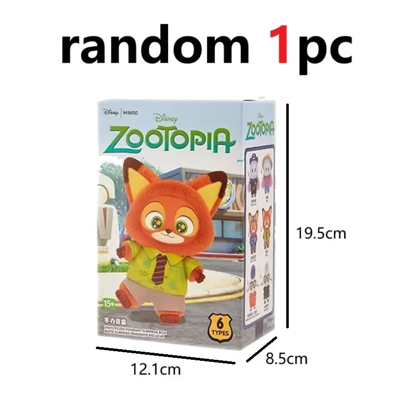 Disney Zootopia Blind Box Nick Judy Vinyl Doll Trendy Surprise Toy Cute Backpack Pendant Children's Birthday Gift Beauty World Shop