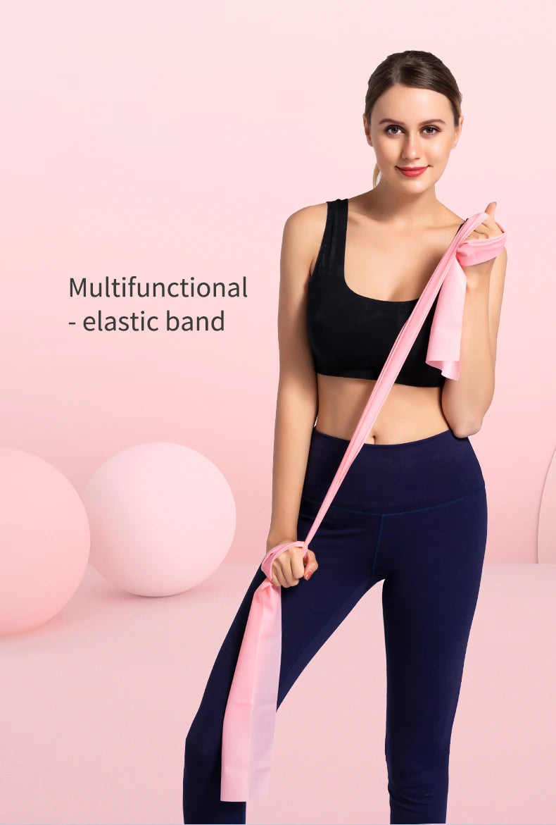 Yoga Pilates Elastic Resistance Band Fitness Training Band 150cm Fitness Elastic Rubber Gym Natural Rubber Beauty World Shop