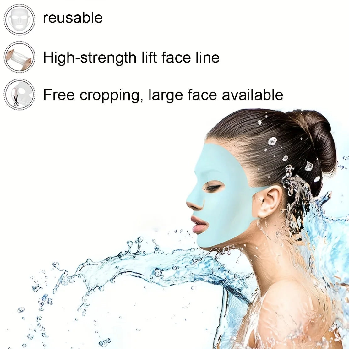 Silicone Mask Cover 3D Ear-type Anti-slip Anti-drop Fixed Mask, Auxiliary Moisturizing Mask Cover to Prevent Evaporation Tool Beauty World Shop