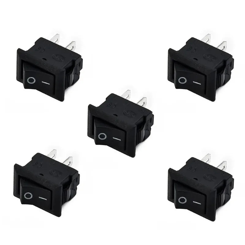 10 Pcs round Rocker Switches 250V 3A 2-Pin ON/OFF Toggle SPST for Auto Car Truck Boat 10x15mm Beauty Trend Shop