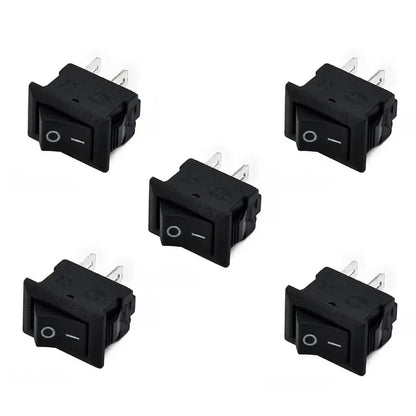 10 Pcs round Rocker Switches 250V 3A 2-Pin ON/OFF Toggle SPST for Auto Car Truck Boat 10x15mm Beauty Trend Shop
