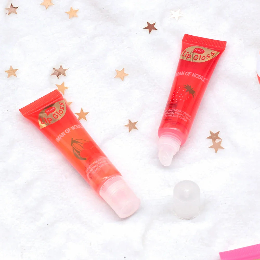 6pcs/set, Moisturizing Clear Lip Gloss, Pineapple, strawberry, grapes Translucent Plumping Lip Oils Gift Set Beauty Trend Shop