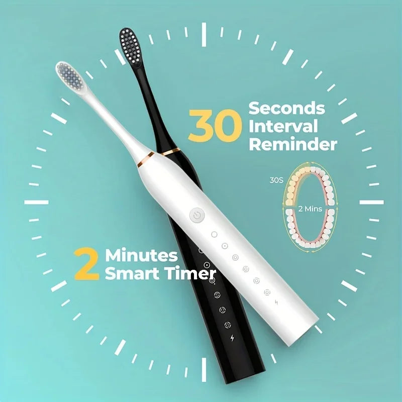 Six-Speed Automatic Electric Toothbrush Adult & Children's Universal Soft Bristle Charging Smart Toothbrush for All Ages Beauty World Shop