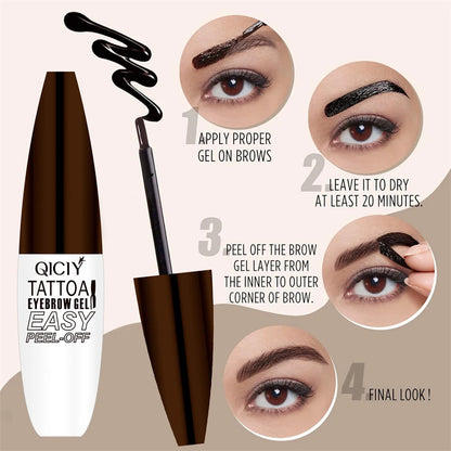 Lasting 3 Days Tattoo Easy Peel Off Eyebrow Gel Cream Types Long-Lasting Smudge-Proof Sweat Resistant  Waterproof Cosmetics Beauty World Shop