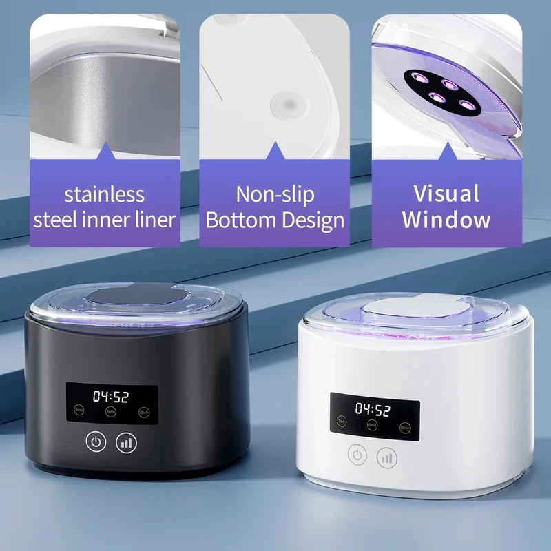NEW HOT Small portable cleaning machine full-automatic household cleaning jewelry braces contact lens cleaner Beauty World Shop