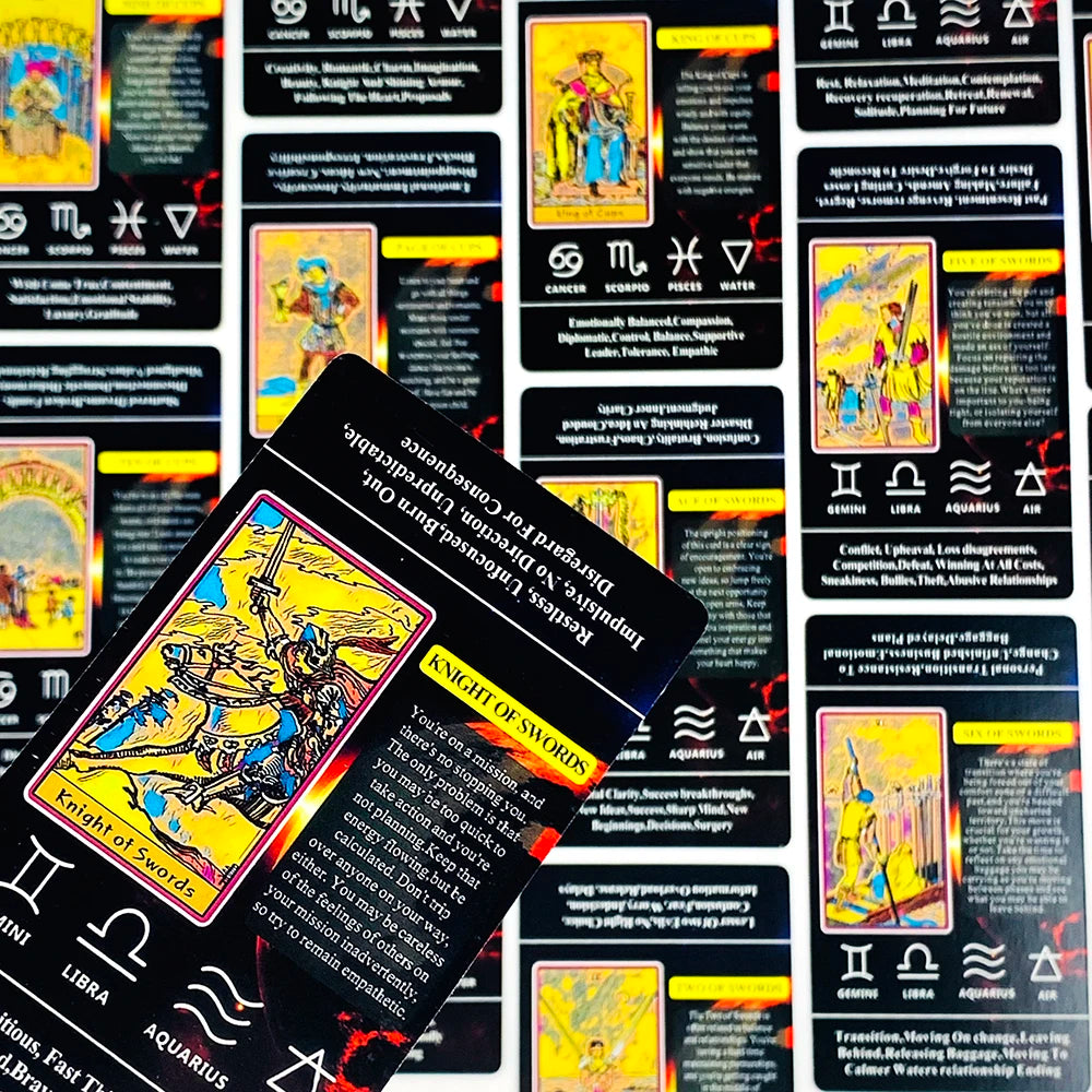 Tarot Cards For Beginners With Meaning On Them, 78pcs-Cards Fortune Telling Game Family Party Entertainment Cards Game Beauty World Shop