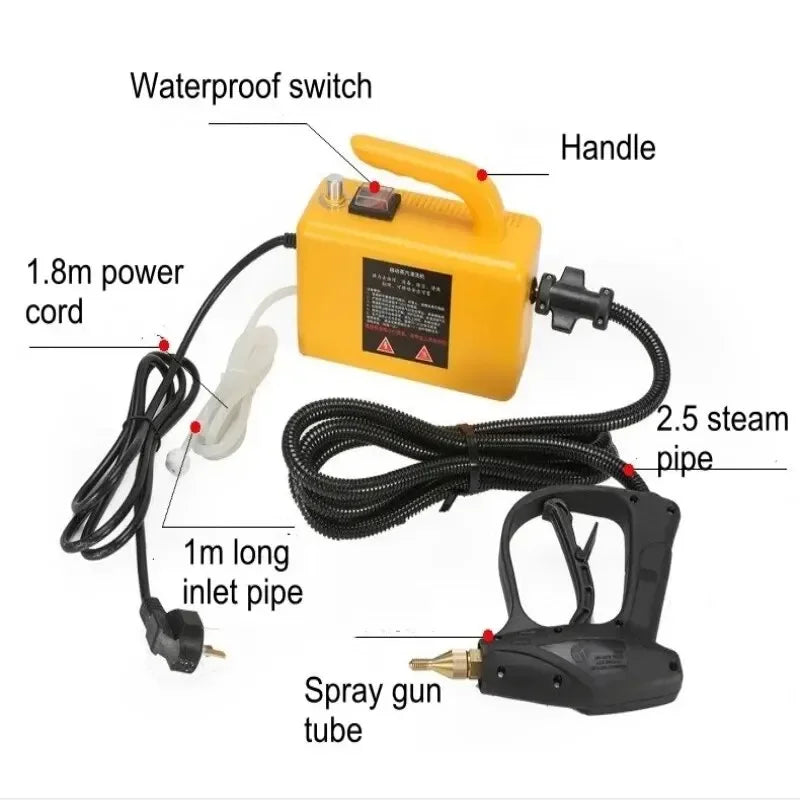 2600w220V High Temperature Steam Cleaner Portable Sterilization Pressure Jet Washer Machine for Home Car Kitchen Air Conditioner Beauty World Shop
