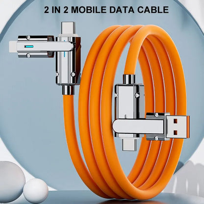 Type C To Typec Cable 2-In-2 66W Pd Fast Charging Usb C To Usb C To iPhone Suitable for iPhone iPad Huawei Xiaomi Samsung Redmi Beauty World Shop