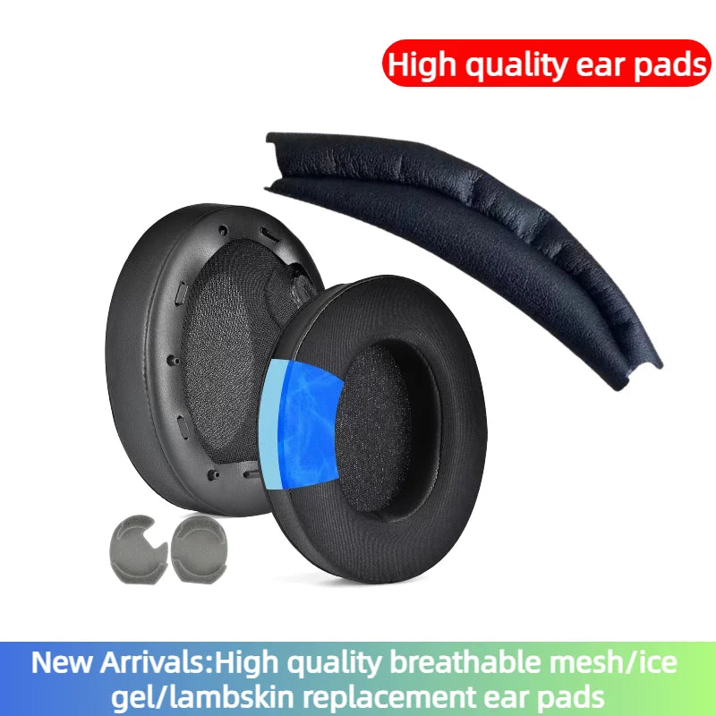 MOUDUNG Replacement Earpads Headband for Sony WH-1000XM3 WH-1000XM4 Headset Ear pads Headphones Leather Sleeve Earphone Earmuff