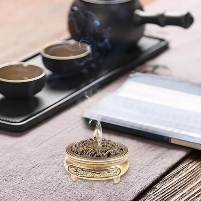 Longfeng Fingertip Stove, Three-Legged Small Incense Burner, Non-Stick Powder Tray, Creative Aromatherapy Burner 1PC Beauty World Shop