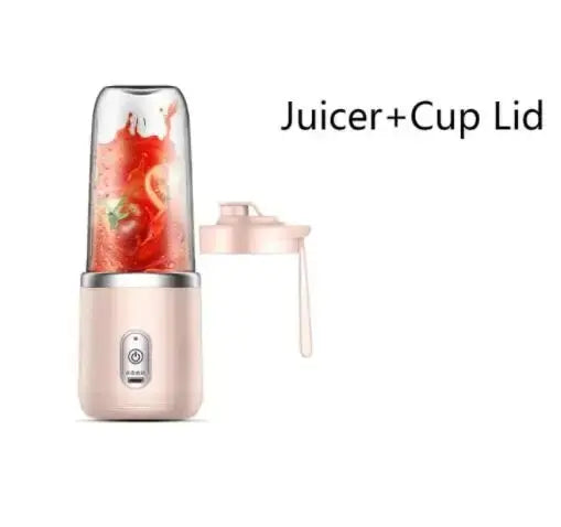 Portable Juicer Blender 400ml Electric Fruit Juicer USB Charging Lemon Orange Fruit Juicing Cup Smoothie Blender Machine 2cups Beauty World Shop