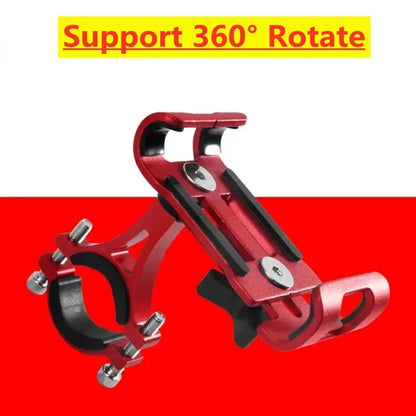 360 Rotate Metal Motorcycle Bicycle Phone Holder Aluminum Alloy Anti-slip Bracket Support GPS Clip Bike Phone Stand for iPhone Beauty World Shop