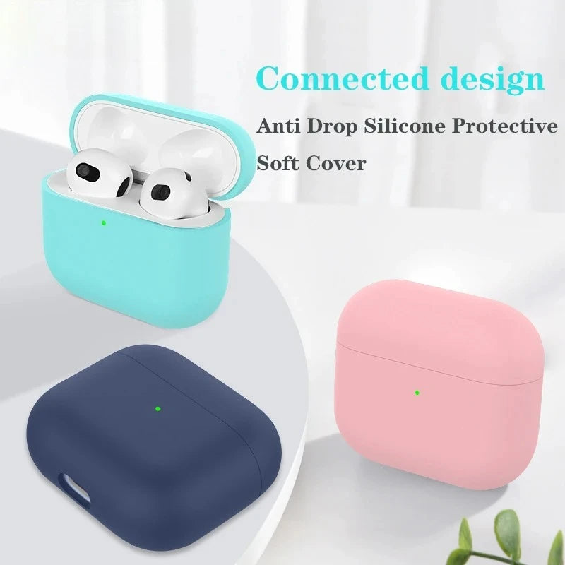 Liquid Silicone Soft Earphone Case for AirPods Pro 3 2 2025 Generation Air Pods 4 1 Pro3 Pro2 3rd 2nd Gen Headphone Cover Sleeve