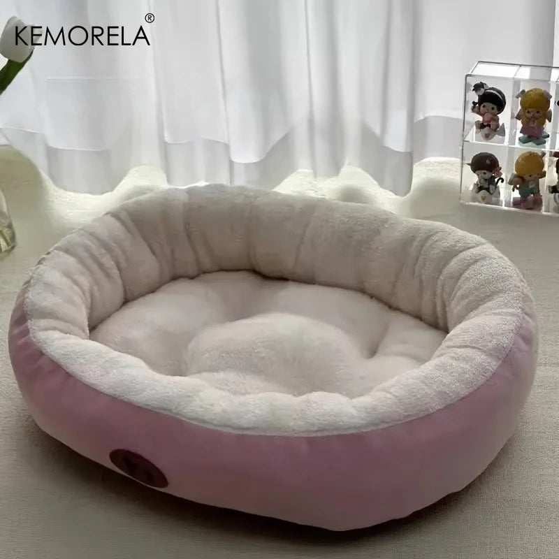 Cozy Oval Snuggle Pet Bed, Plush & Thickened Cat Bed Warm and Secure Bed for Cats and Small Medium Dogs, All Seasons Beauty World Shop