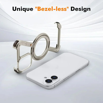 Oatsbasf Z Shape Phone Case for iPhone 16 15 14 Pro Max with Stand 360°Rotatable Magsafe Minimalist Frameless Protective Cover Beauty World Shop