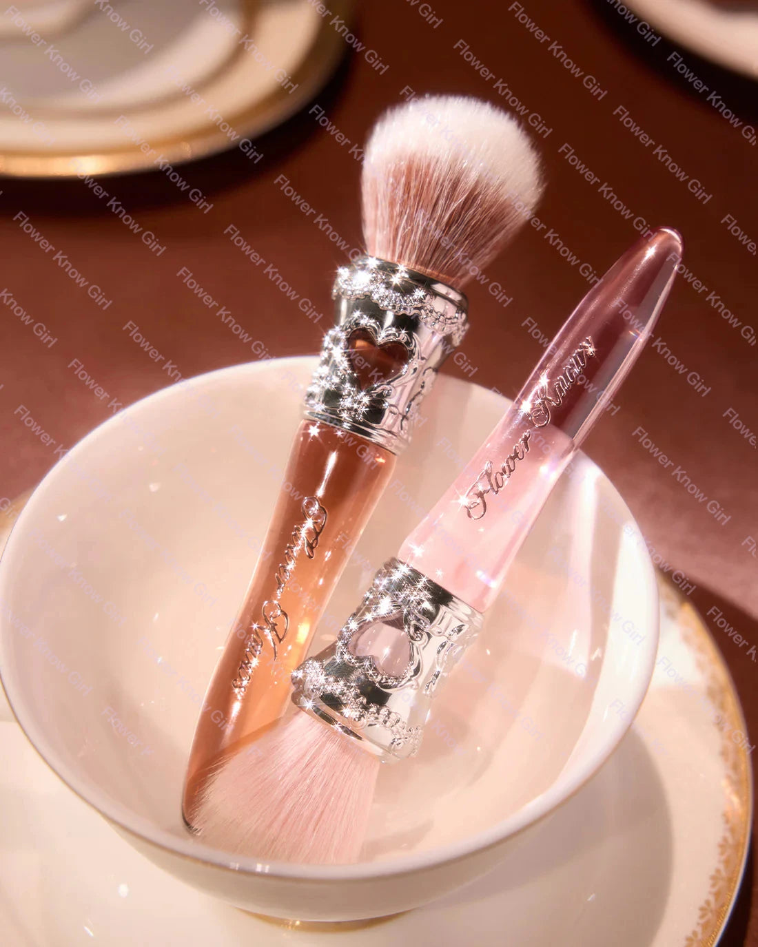 Flower Knows The Sweetie Bear Rounded Blush Brush  Loose Powder makeup Brushes Beauty World Shop