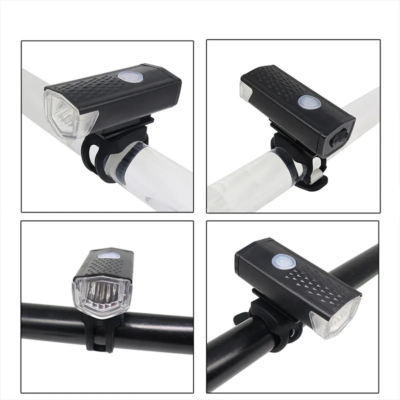 Bike Light Set Front Light with Taillight LED Rechargeable Bicycle Lights 3 Modes Headlight Easy to Install Night Cycling Lamp Beauty Fashion