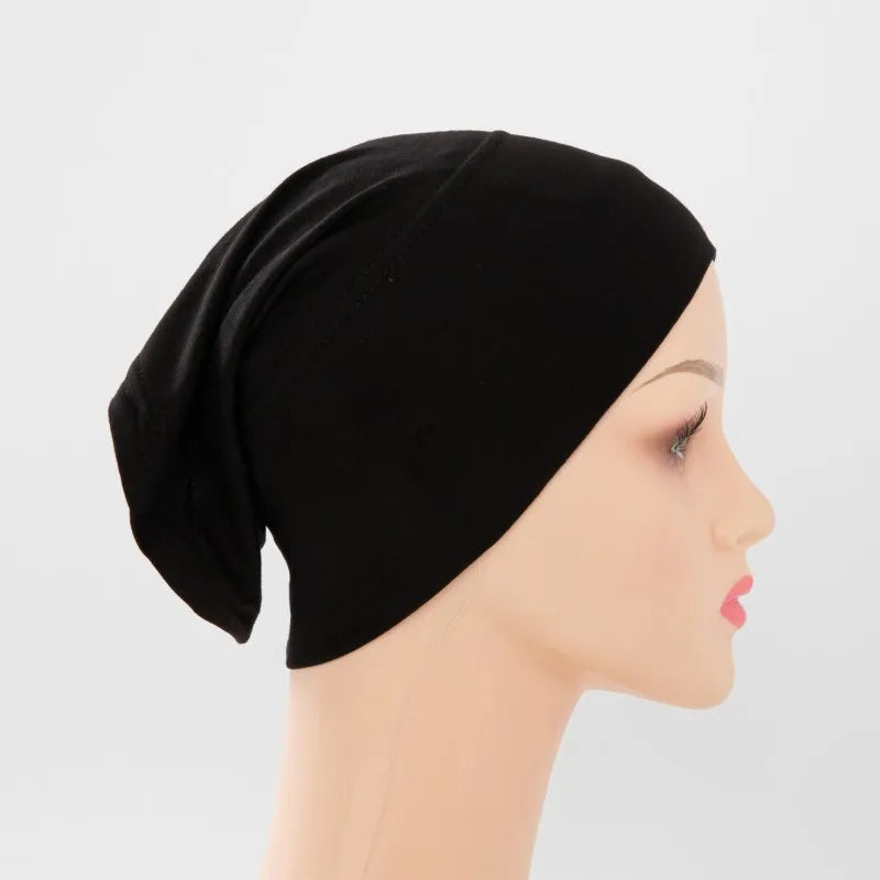 56colors Fashion Women Inner Hijab Tube Muslim Cap Bonnet Plain Islamic Underscarf Bamboo Jersey Undercaps Beauty World Shop