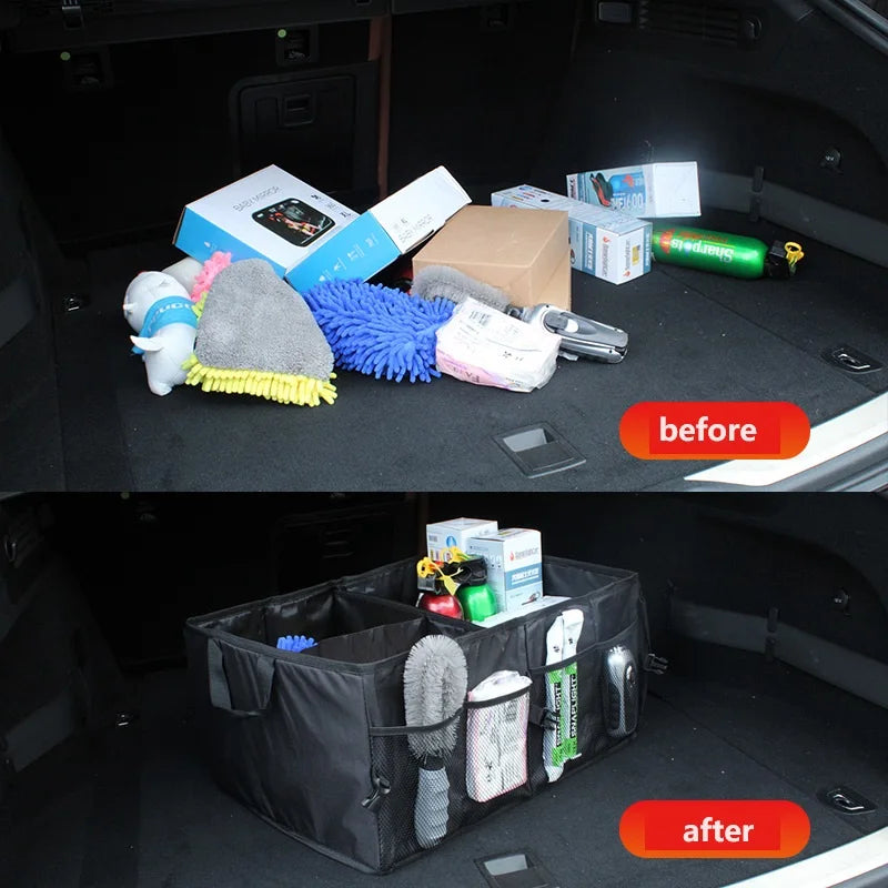 Car Backup Storage Box, Folding Large Car Cargo Box Camping Car Storage Box Multi functional Folding Organizing Box Beauty World Shop