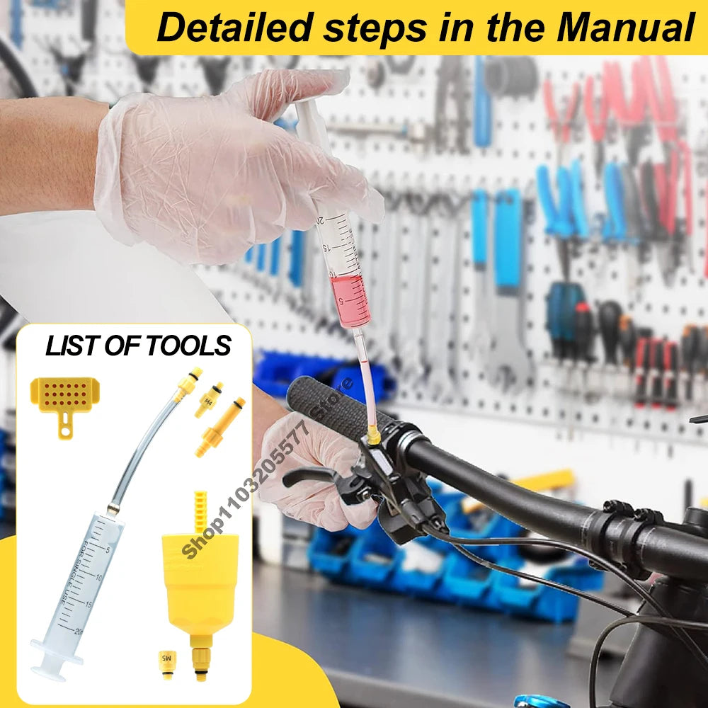 60～120ML Bicycle Brake Oil Bleed Kit Tools For SHIMANO,TEKTRO,Avid,Series MTB Road Bike Brake Repair Tool Beauty World Shop