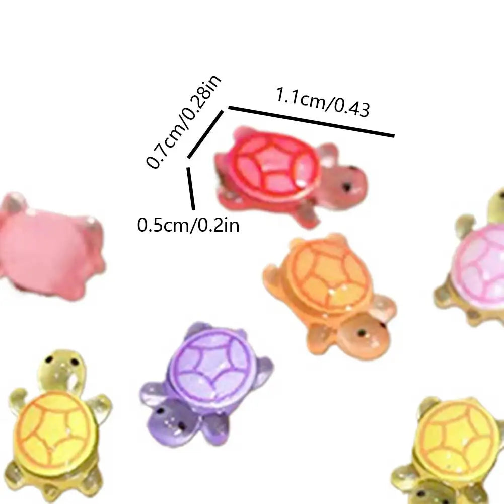 100-500pcs Mini Resin Turtles Night Glow Turtle Figurines Multi-Function Glow in The Night Turtle Miniatures for Micro Landscap Beauty World Shop