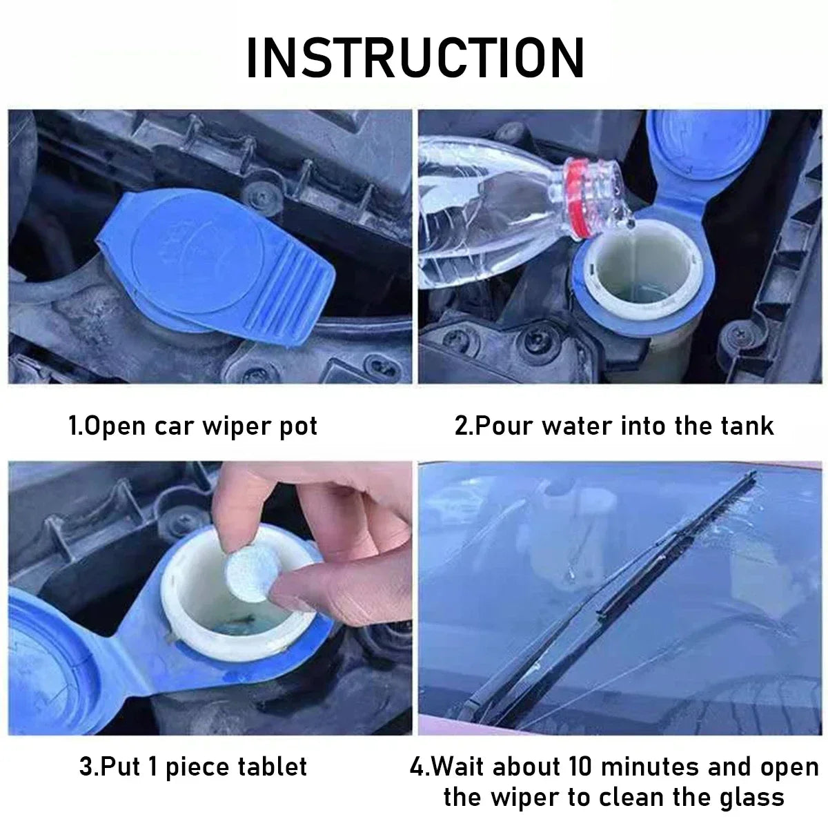 ‌All-Season Windshield Washer Effervescent Tablet (Solid Concentrate) Shellac-Free Formula Beauty World Shop