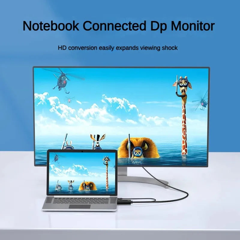 HDMI-Compatible To DisplayPort Cable 4K@60Hz 2K@120Hz HDMI-Compatible Source To DP Display Monitor Cable for PC Laptop PS5 Xbox Beauty World Shop