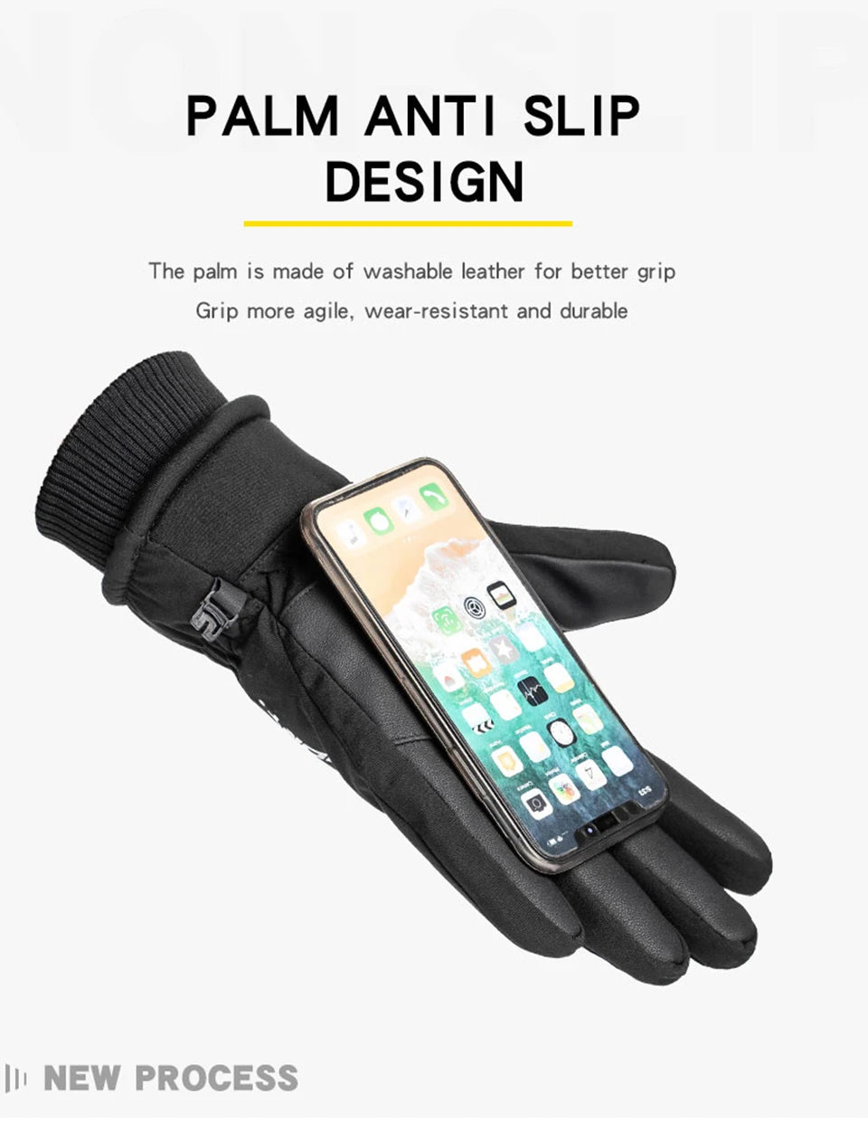 Thermal Winter Cycling Ski Gloves Outdoor Sports Running Motorcycle Touch Screen Fleece Gloves Non-slip Warm Full Fingers Gloves Beauty World Shop