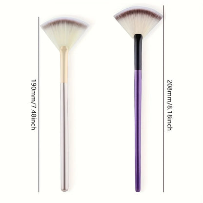 1pc Fan Shaped Highlight Brush Contour Brush Blending Highlighter Makeup Brush Face Loose Powder Brush Cosmetic Beauty Tools Beauty World Shop