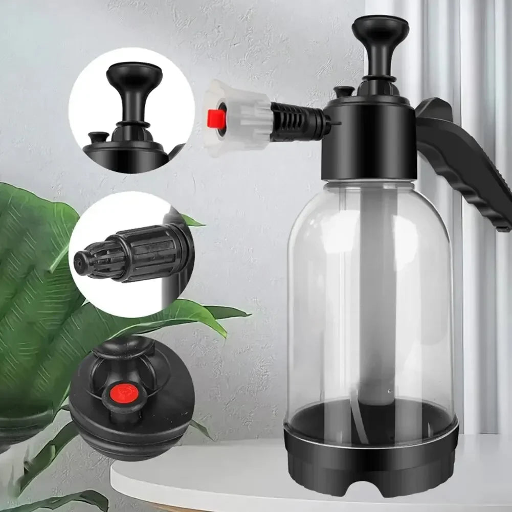 2L Foam Sprayer Car Wash Hand-held Foam Watering Can Air Pressure Sprayer Plastic Disinfection Water Bottle Car Cleaning Tools Beauty World Shop