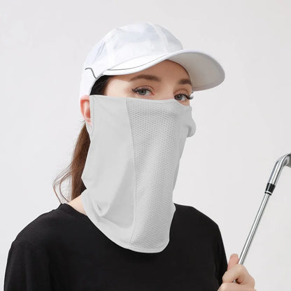 Unisex UV Protection Outdoor Neck Wrap Cover Sports Sun Proof Bib Ice Silk Mask Face Cover Neck Wrap Cover Sunscreen Face Scarf Beauty World Shop