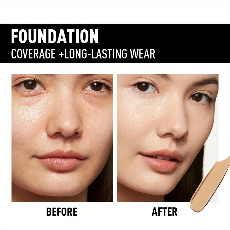 PECOLOVERS Matte Finish Liquid Foundation - Oil-Control, Waterproof, Full Coverage Concealer for All Skin Tones Beauty World Shop