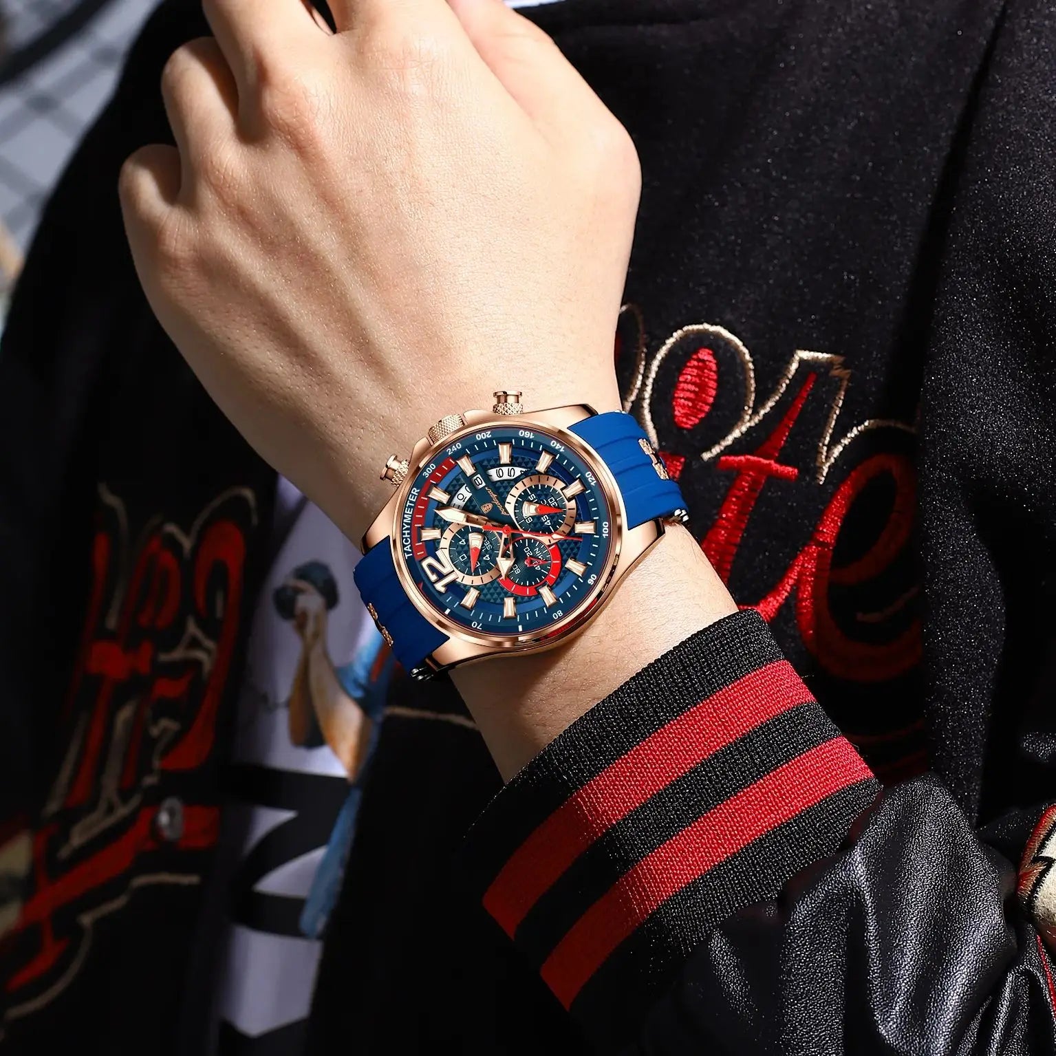 POEDAGAR Luxury Watch For Men Date Chronograph Luminous Waterproof Silicone Male Watch Fashion Sports Quartz Men's Watches Reloj Beauty World Shop