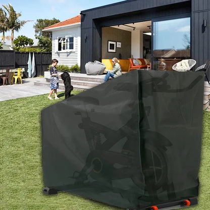 Waterproof Black Fitness Bike Cover - Durable Upright Sports Equipment Protection Cover Beauty World Shop
