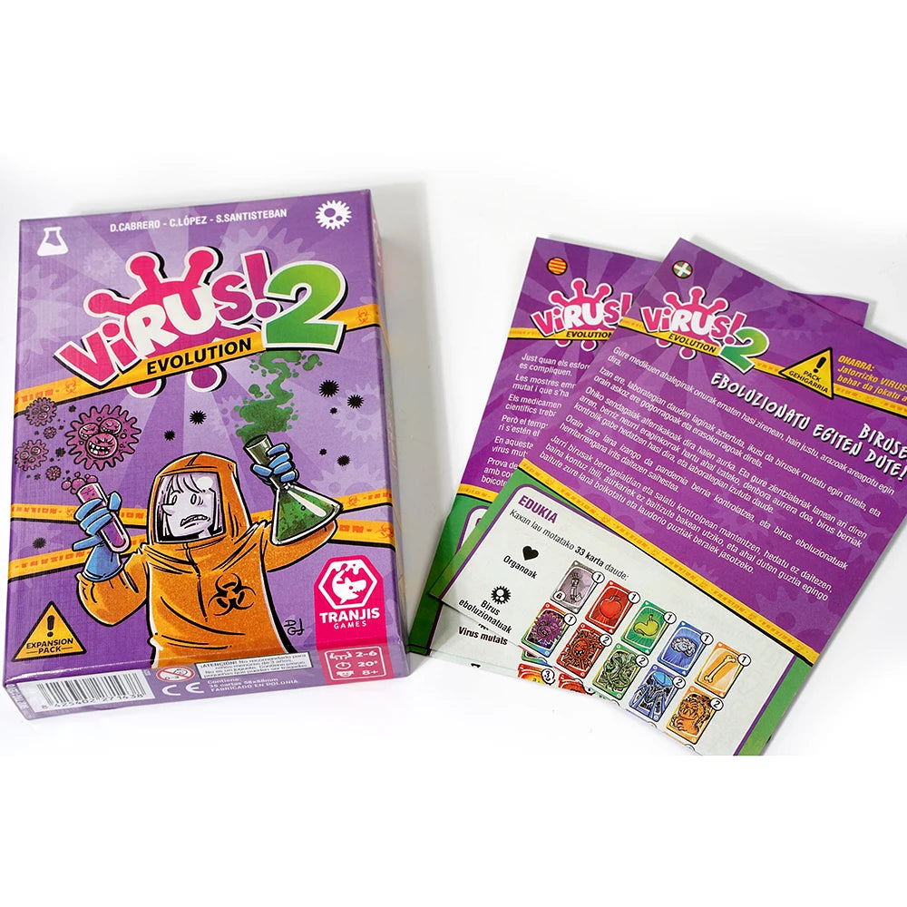 Virus! - Juego de cartas - El Juego mas contagioso. Edicion Española. +8 años VIRUS! 2 Evolution (Expansión) - Juego de cartas ( Beauty World Shop