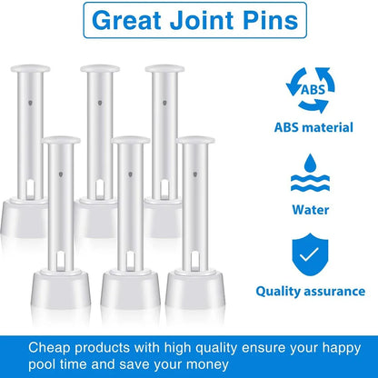 12/24Pcs Replacement Plastic Pool Joint Pins for Intex Round Metal Frame Pools with Rubber Seals Lock Set Swimming Pool Parts Beauty World Shop