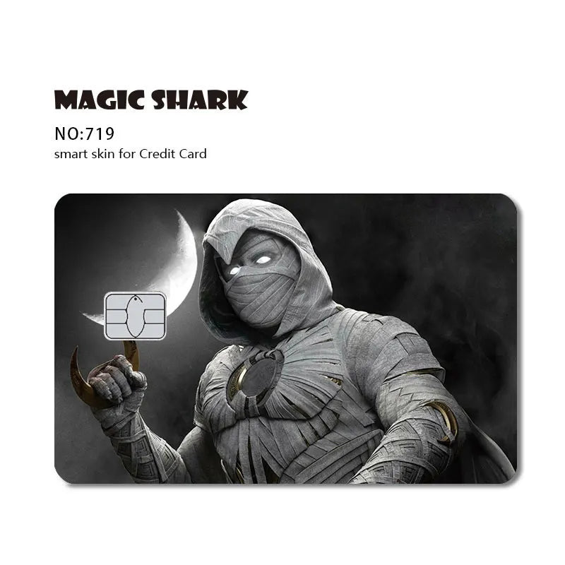 2025 New Mcloving Meme Cartoon Spider Anime Red Eyes Black Dragon PVC Sticker Film Skin for Debit Bank Credit Card Beauty World Shop