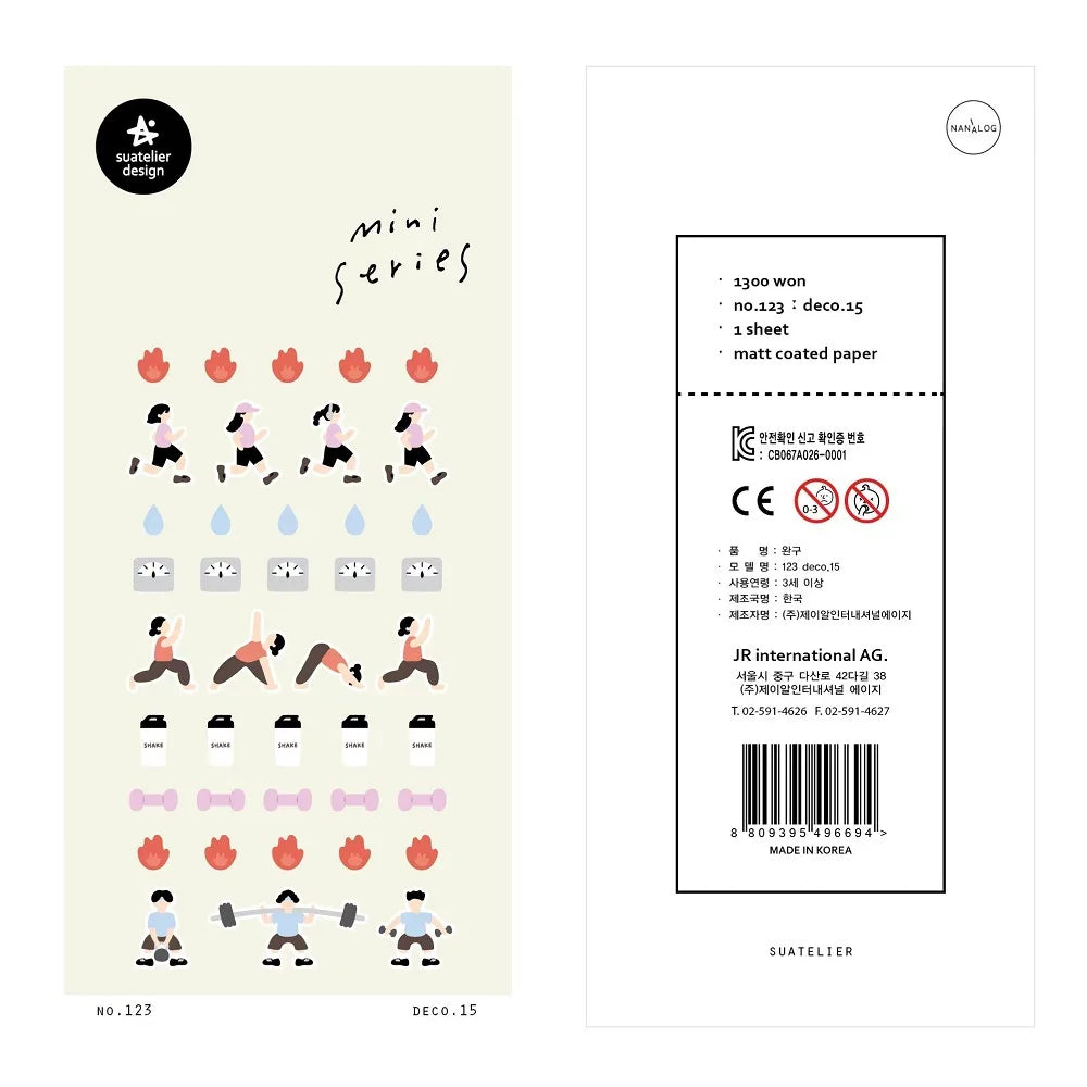 Korean Import Original Suatelier Collection Kawaii Daily Stickers Scrapbooking Diy Journal Stationery Sticker Deco Art Supplies Beauty World Shop