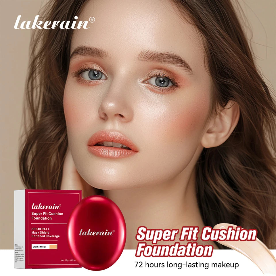 Sunscreen Cushion Foundation Fit Cushion Foundation Full Coverage Waterproof Long-lasting Concealer Long-lasting Makeup Beauty World Shop