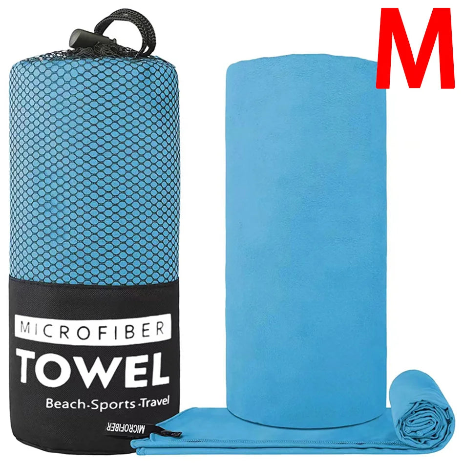 S/M/L Microfiber Towel Sports Quick-Drying Super Absorbent Camping Towel Super Soft Lightweight Gym Swimming Yoga Beach Towel Beauty World Shop