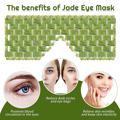 Cooling Jade Eye Mask Massager Natural Jade Eye Mask Eye Eye for Eye Relax Sleep Massager Mask Tools Mask Care Stone Face Sleep Beauty Trend Shop