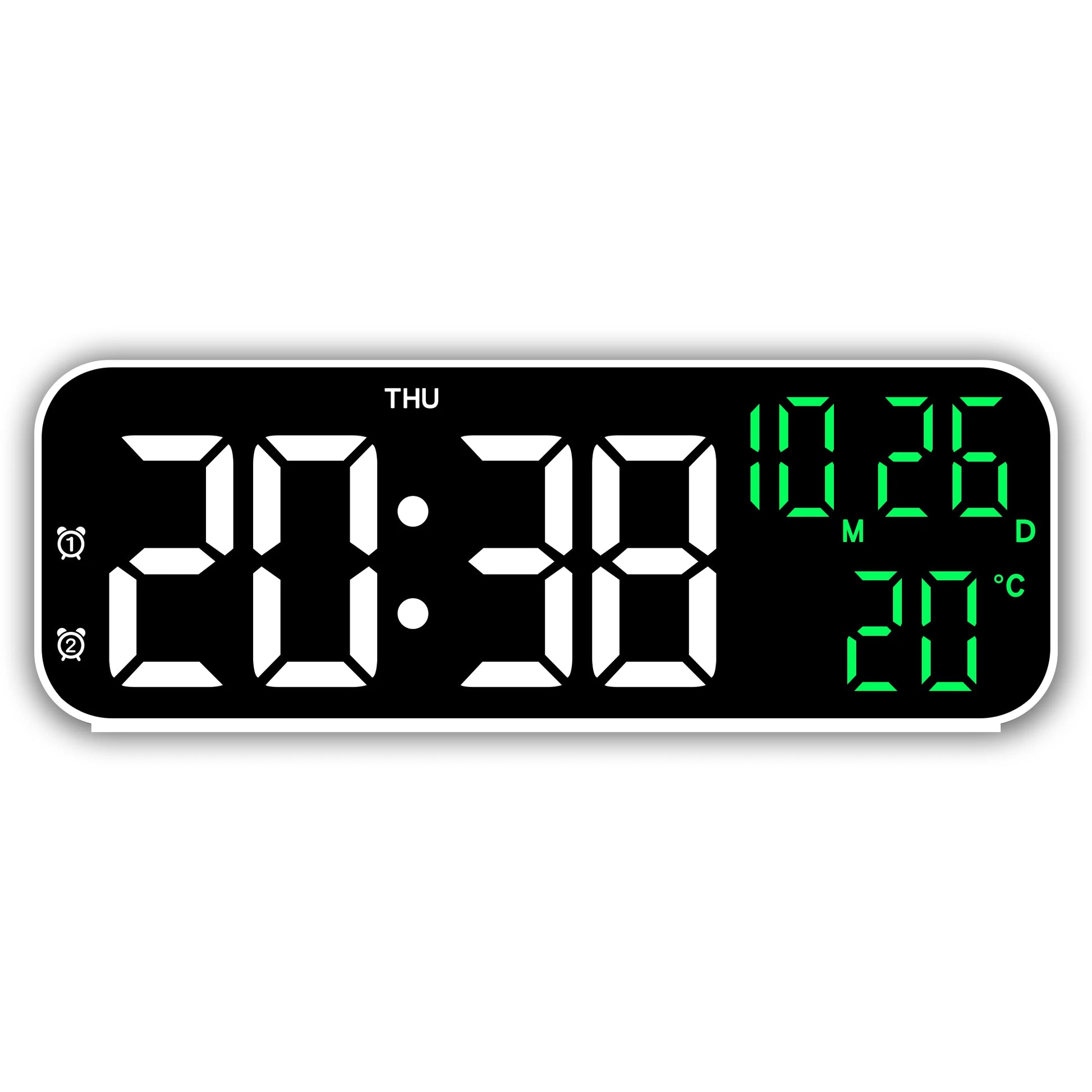 Digital Alarm Clock Temperature and Date Week Display Night Mode Table Clock Voice Control 12/24H Electronic LED Alarm Clocks Beauty World Shop