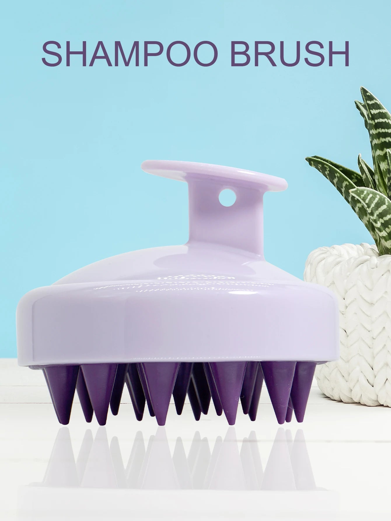 Silicone Shampoo Scalp Hair Massager Head Body Scalp Massage Brush Scalp Massage Brush Comb Magic Handle Brush Spa Massage Brush Beauty World Shop